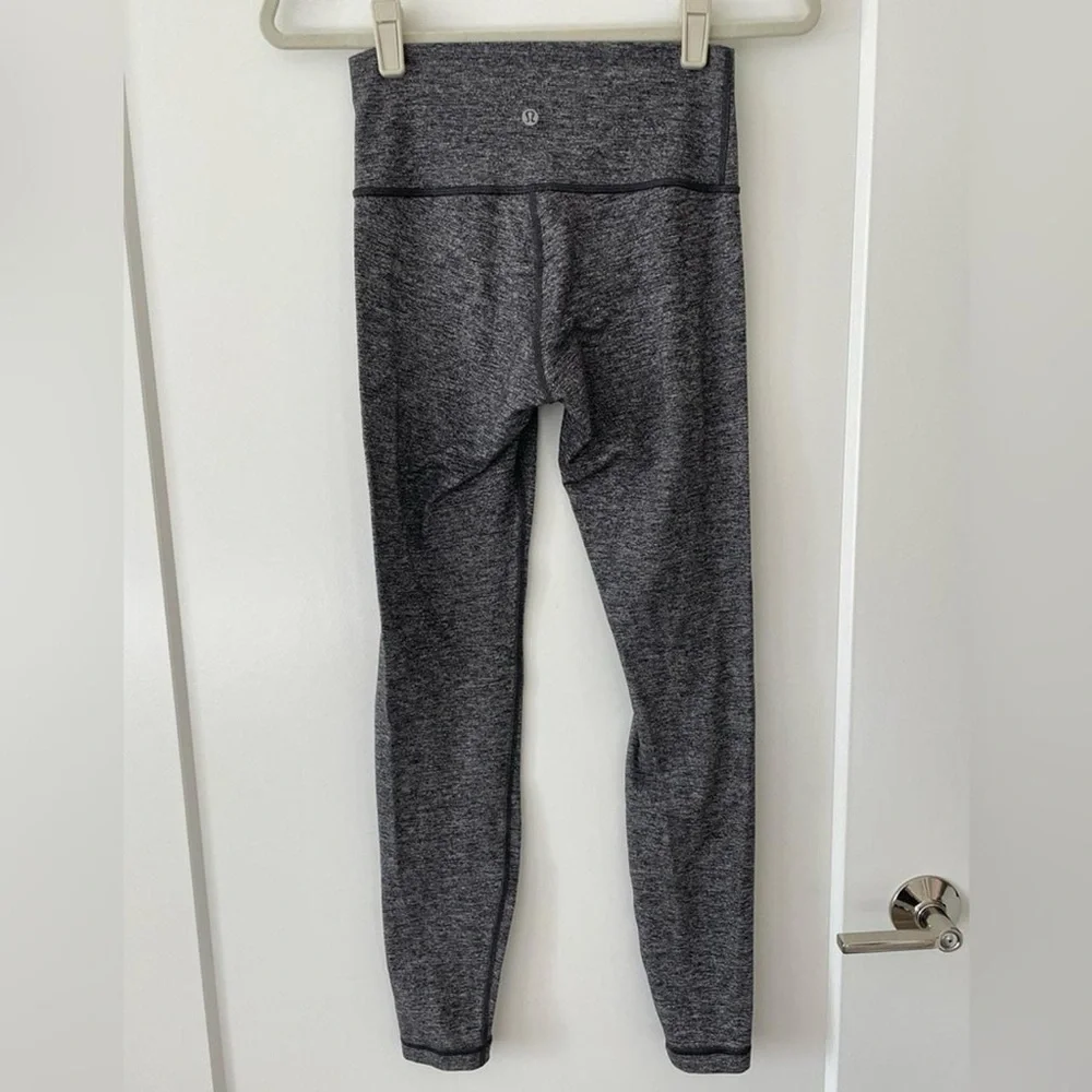 Lululemon Wunder Under Hi-Rise Legging, Heathered Black, Size 6